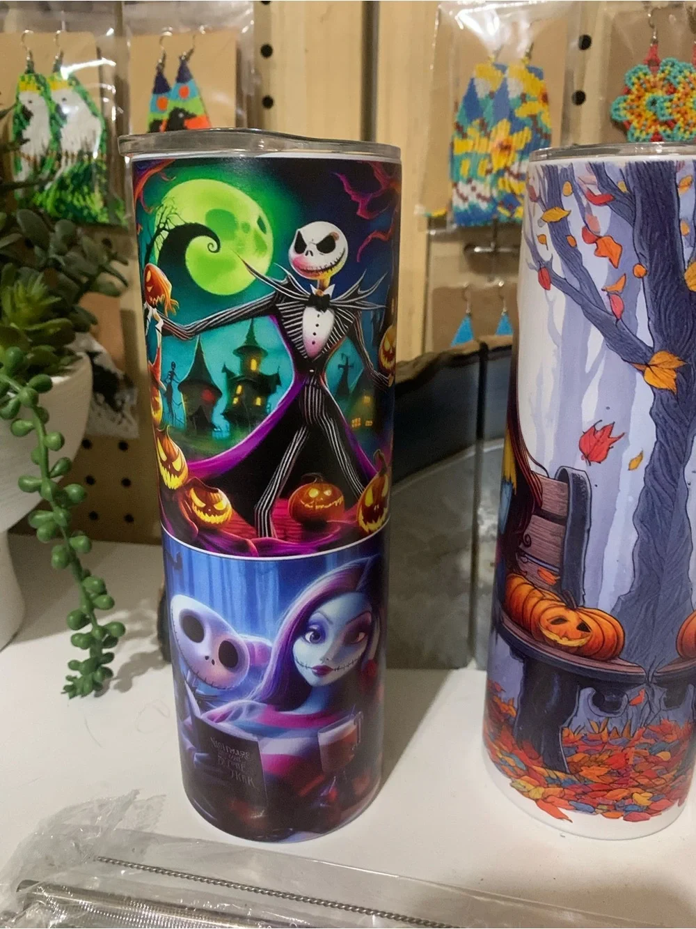 #50Nightmare Holiday Stainless Steel Tumbler & keychain bundle - Jack Skellingto